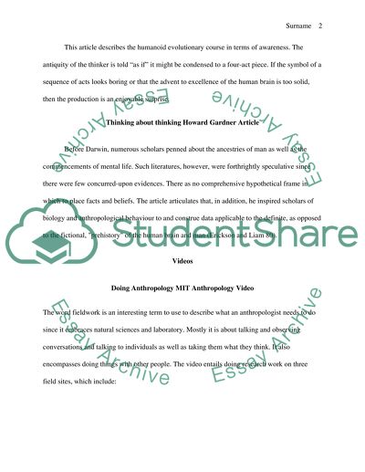 A Critique of One Hundred Percent American Article and Doing Anthropology MIT Anthropology Video