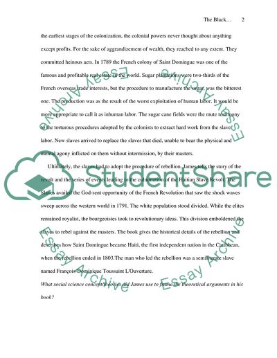 The Black Jacobins: Toussaint LOuverture and the San Domingo Revolution