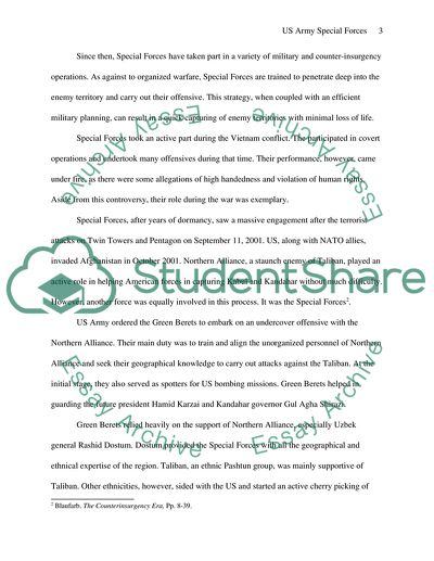 The US Army Special Forces Success in Afghanistan Because of Previous Experiences