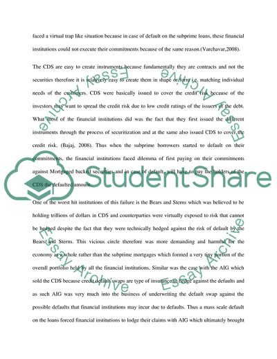 Credit Default Swaps and Banking Crisis