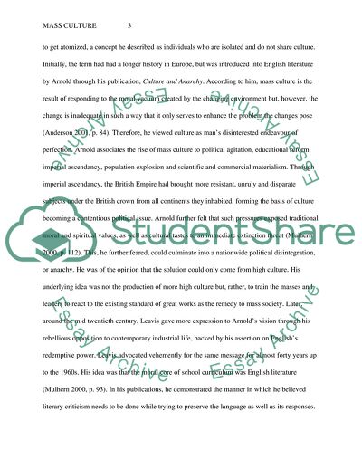 Analysis of the Rise of Mass Culture