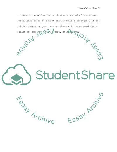 The Selection Process