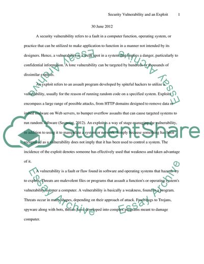 Explain the difference between a security vulnerability and an exploit