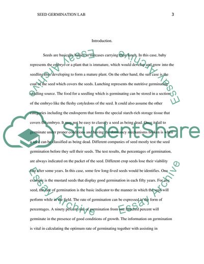 Seed germination lab