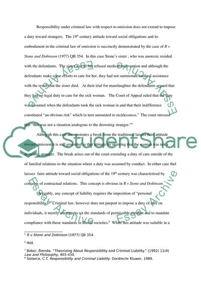 The Law of Omissions