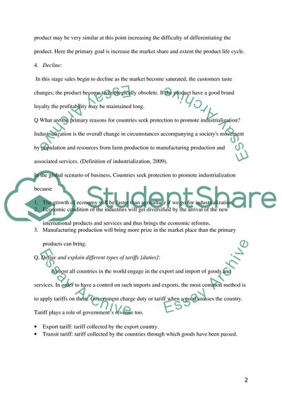 Four Stages of Product Life Cycle