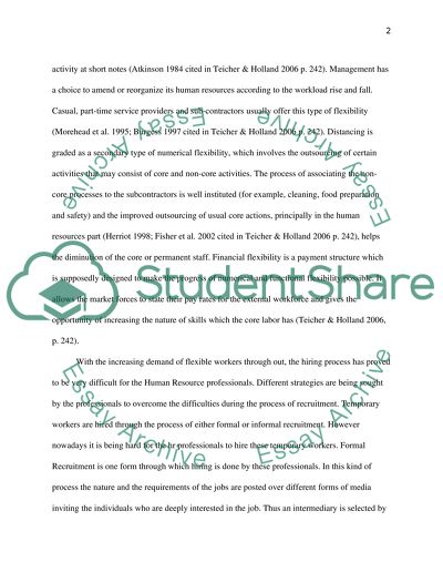 Flexibility and Recruitment