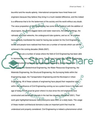 The value of Civil Engineering to the world