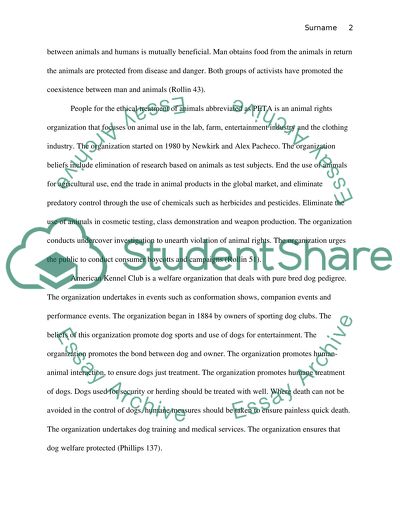 Animal Rights versus Animal Welfare