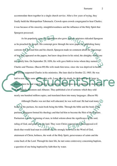 Spurgeon, Heir of the Puritans Ernest W. Bacon