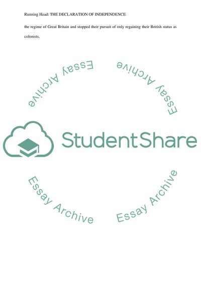 The Declaration of Independence in the USA