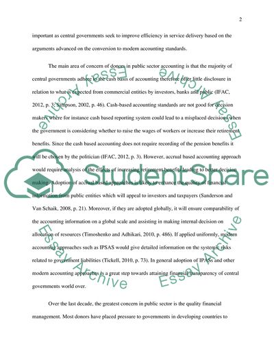 Application of Modern Accounting Standards to Enhance Efficiency in the Public Sector