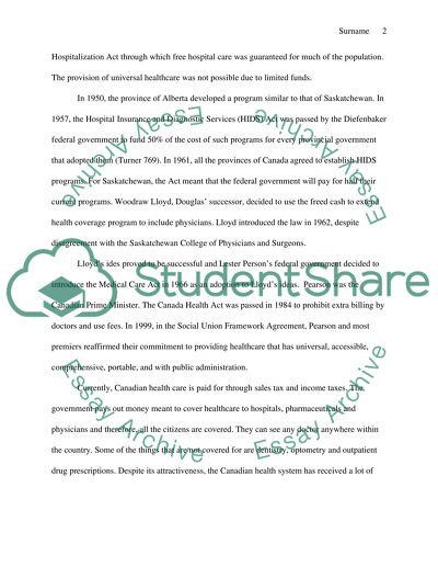 Canadas Healthcare System