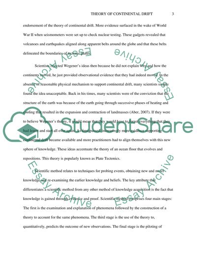 Theory of Continental Drift