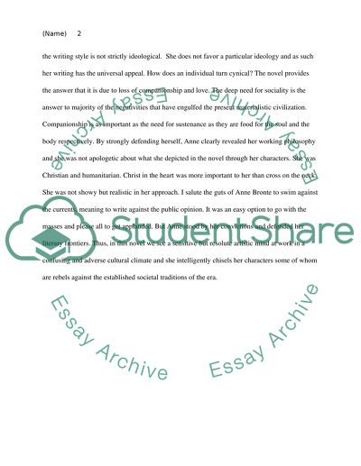 The Metaphoric Significance of the Vampire in Anne Brontes The Tenant of Wildfell Hall