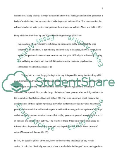 How Drugs Cause Crime