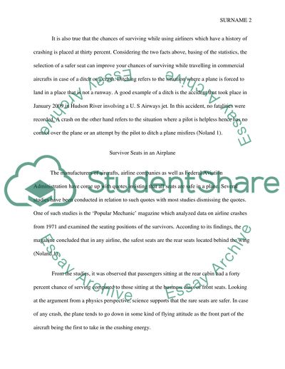 Where you sit on a commercial aircraft can determine if you survive an airplane crash