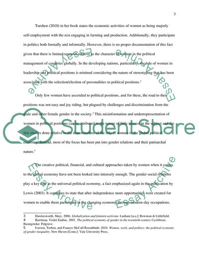 Political Economy and the Role of Women