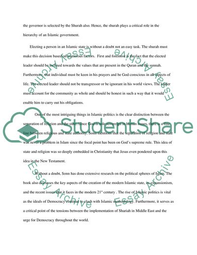 Islam an Political Structrue