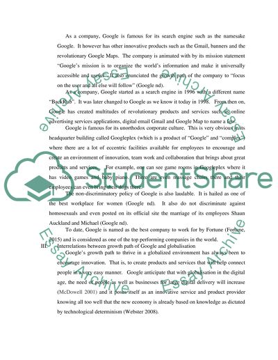 essay about google company