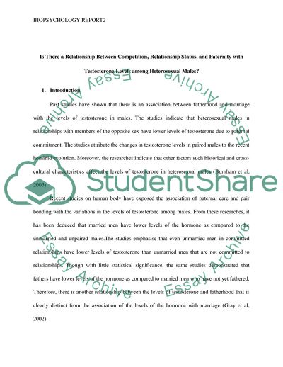 Competition, Relationship Status and Paternity