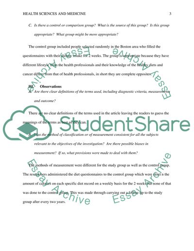 Critique epidemiologic research articles