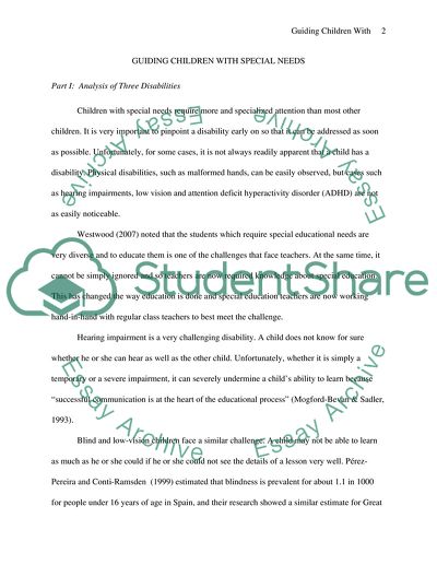 Guiding Children with Special Needs