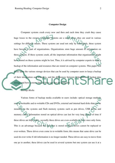 Computer Design, Fault Tolerance and Prevention