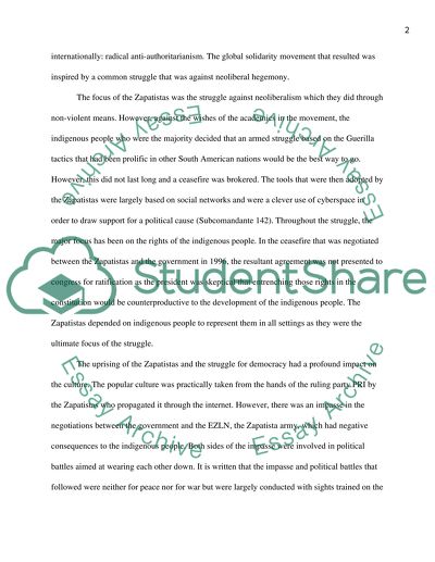 Politics Sciences: Our Word is Our Weapon Zapatista case