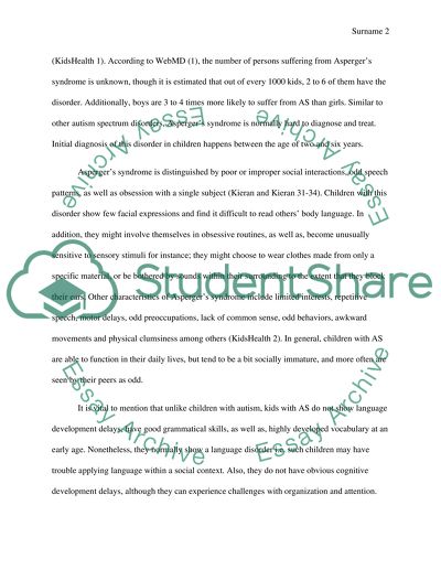 Mistreatment And Ostracizing Of Children With Aspergers Syndrome