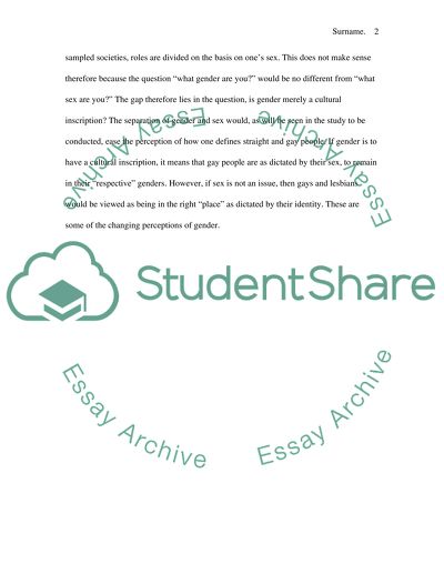 Cultural Inscription of Gender