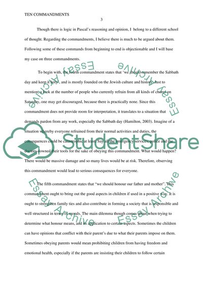 Ten Commandments by God