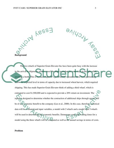 Business and Financial Economics of Superior Grain Elevator Inc