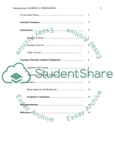 Leasing vs Purchasing Computer Equipments