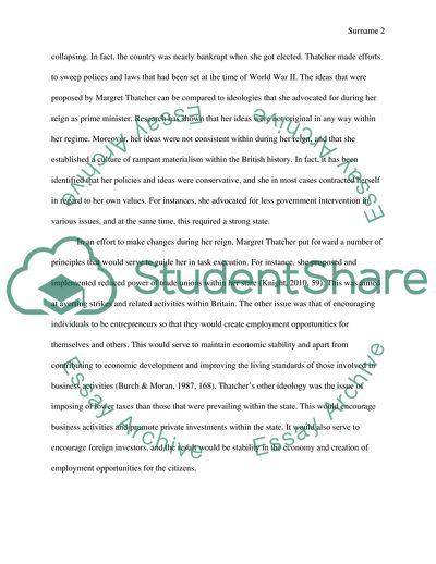 Thatcherism in British Politics