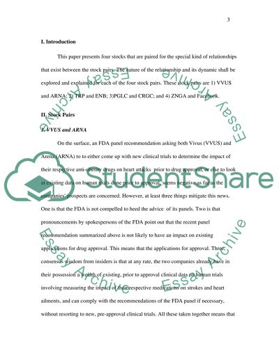 Four Pairs of Stocks