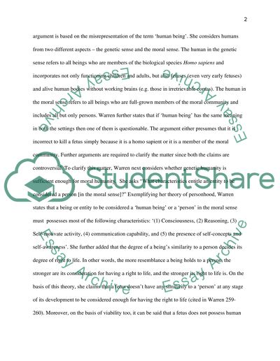 Morally permissible for abortion