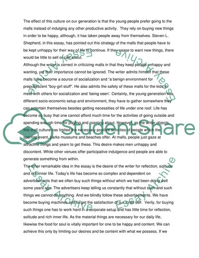 Mall Culture by Steven L. Shepherd
