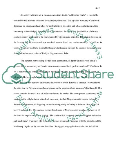 The Characteristics of Southern Society in A Rose for Emily