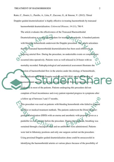Non infectious diarrhea or hemorroids