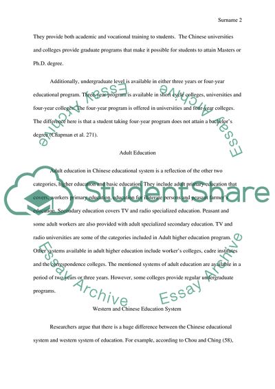 The Education system of China