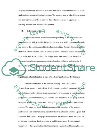 Significance of Collaboration in Case of Teachers Professional Development