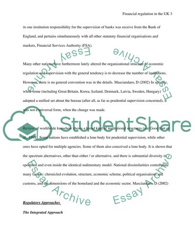 Financial Regulation in the UK