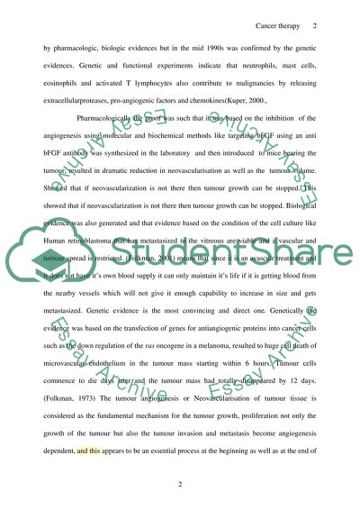Cancer Therapy and Standard Modes of Treatment