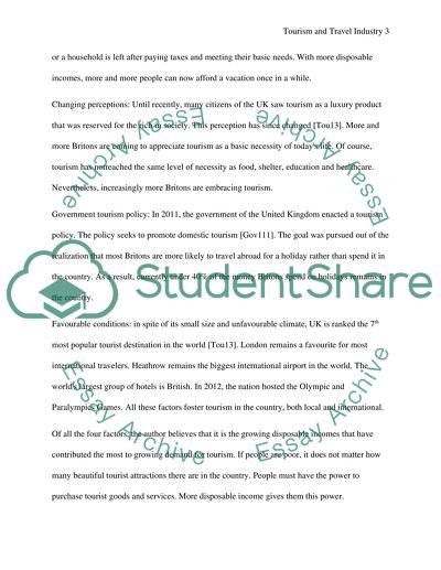 The Travel and Tourism Sector in the UK in Response to Changes in the Industry and Society