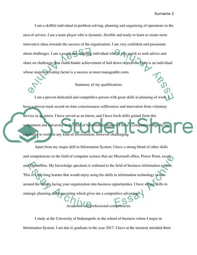 Personal marketing plan