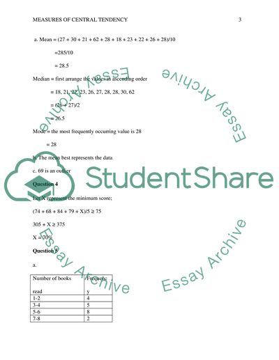 MEASURES OF CENTRAL TENDENCY