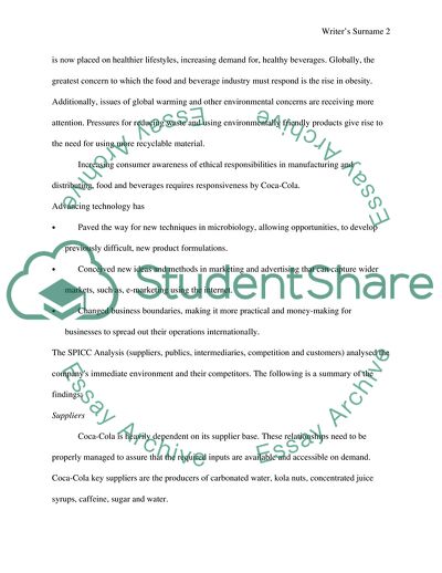 Marketing Strategy for Coca Cola