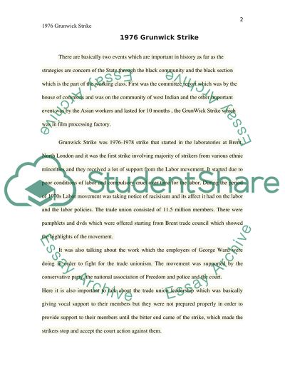 Thirty Years Since Grunwick Strike