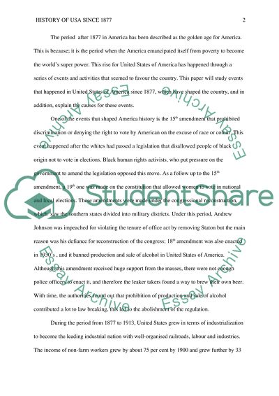 History of the USA since 1877